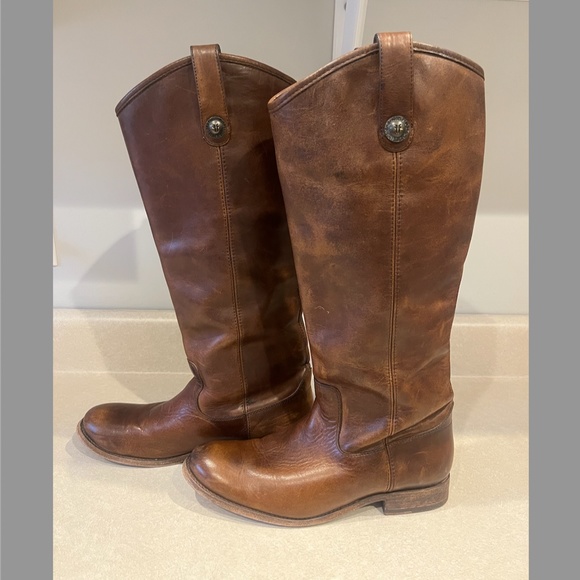 Frye Melissa Button Leather Tall Riding Boots - Picture 7 of 9